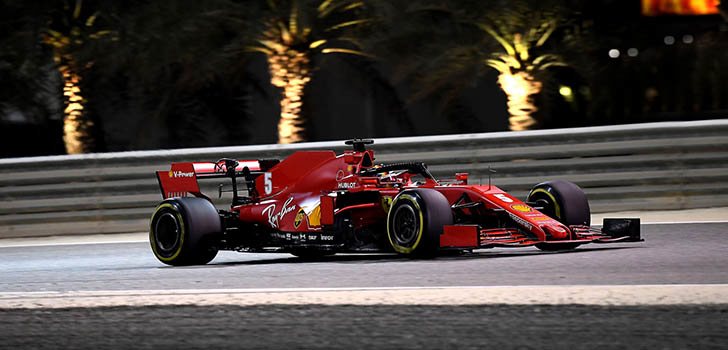 Sebastian Vettel, descontento con el comportamiento de su SF1000 en Sakhir