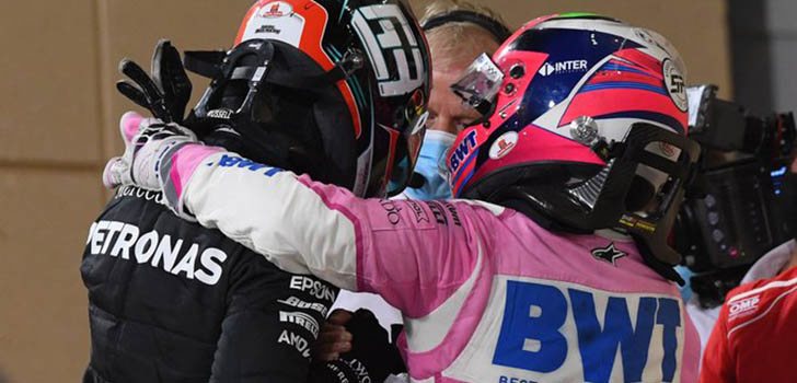George Russell y Sergio Pérez, los protagonistas de Sakhir