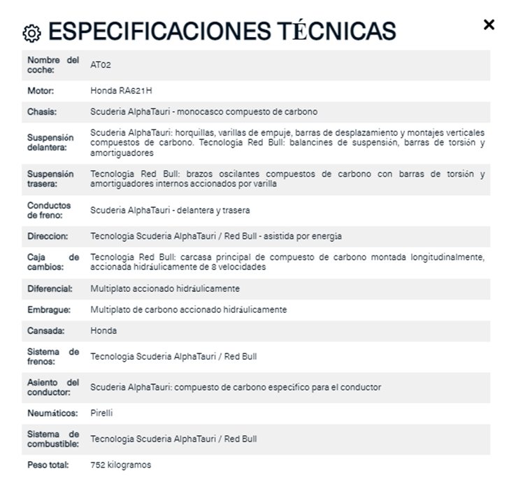 especificaciones técnicas del AT02