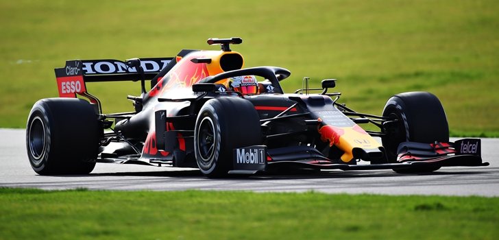 Verstappen, durante el filming day en Silverstone