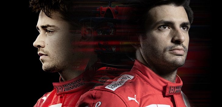 Leclerc y Sainz, vestidos de Ferrari