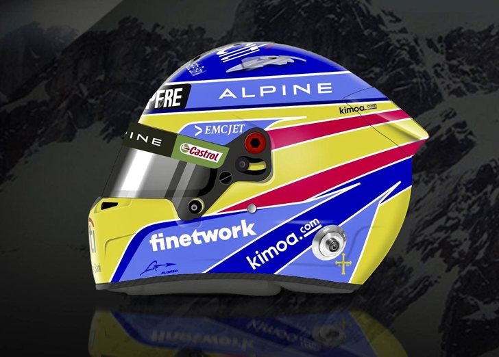Así es el casco de Alonso para 2021