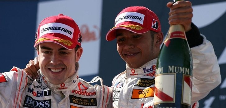 Alonso y Hamilton, juntos en la etapa de McLaren