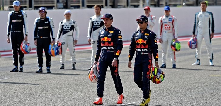Los pilotos de F1, en la presentación de la temporada 2021