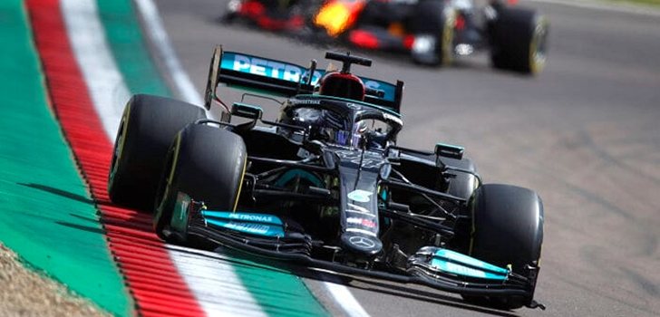 Hamilton, en la qualy de Imola