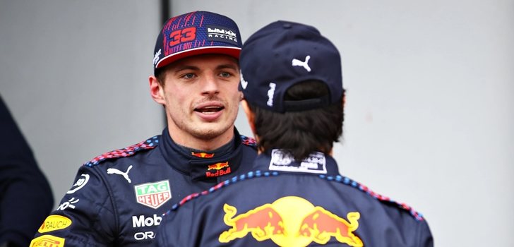Verstappen y Pérez hablan tras la qualy de Imola