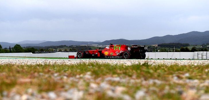 Leclerc, en el GP de España 2021