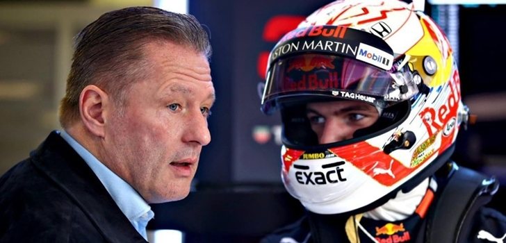 Jos Verstappen, junto a su hijo