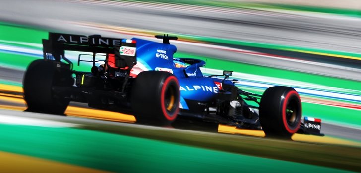 Alonso, en el GP de España 2021