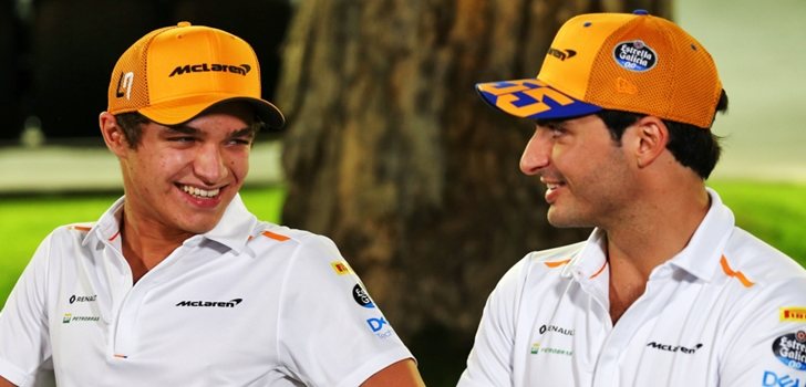 Norris y Sainz, en su etapa en McLaren