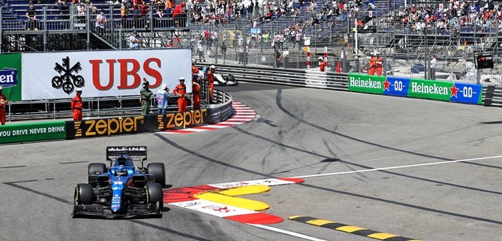 Alonso, en el GP de Mónaco 2021