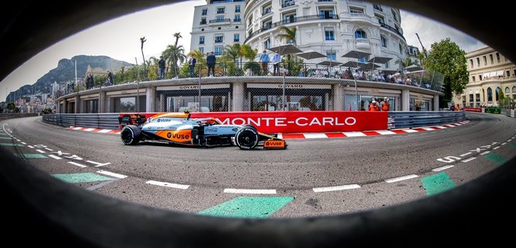 Norris rueda en Montecarlo