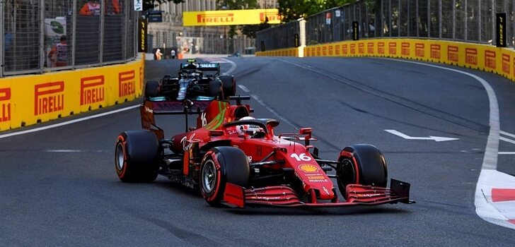 Leclerc, en el GP de Azerbaiyán 2021