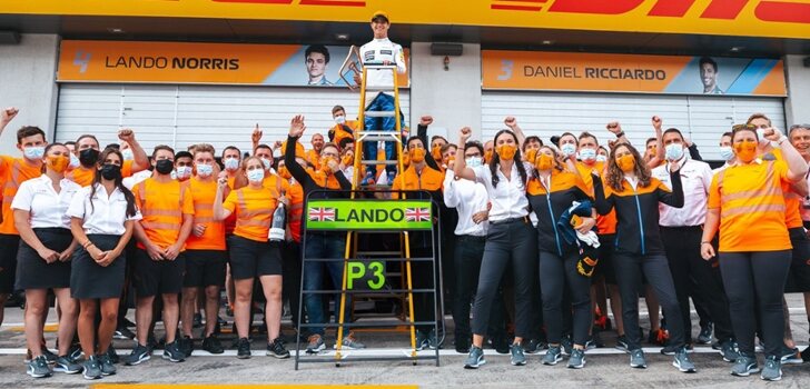 McLaren celebra el podio de Norris en Austria