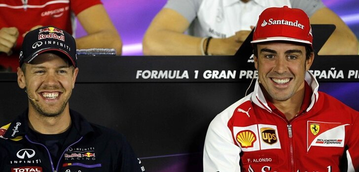 Alonso y Vettel, en el año 2012