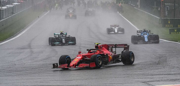 Sainz, en el GP de Bélgica 2021