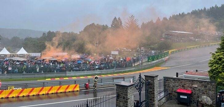 Los aficionados, durante el GP de Bélgica 2021