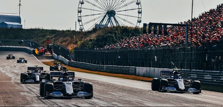 Russell y Latifi, en el GP de los Países Bajos 2021