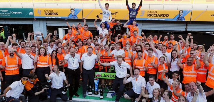 McLaren celebra su doblete en Monza