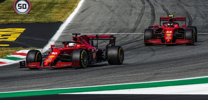 Leclerc y Sainz, en el GP de Italia 2021