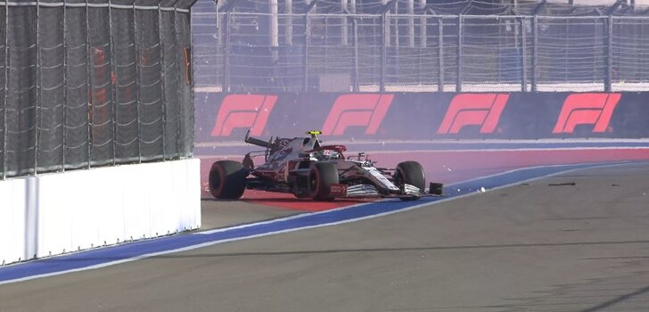 Accidente de Giovinazzi en los Libres 2 de Sochi