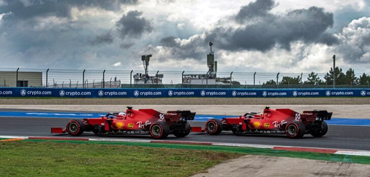 Leclerc y Sainz, juntos en pista