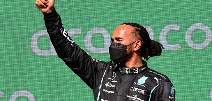 Hamilton, en el podio de Austin