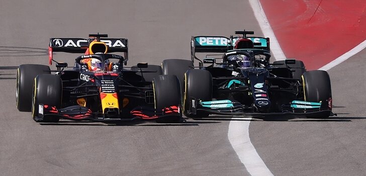 Verstappen y Hamilton pelean en Estados Unidos