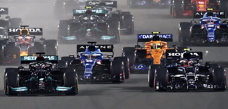 Gasly, en la salida del GP de Catar