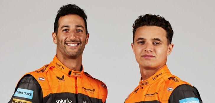 Ricciardo y Norris, en la presentación del MCL36