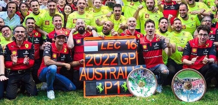 Ferrari celebra el triunfo de Leclerc en Australia