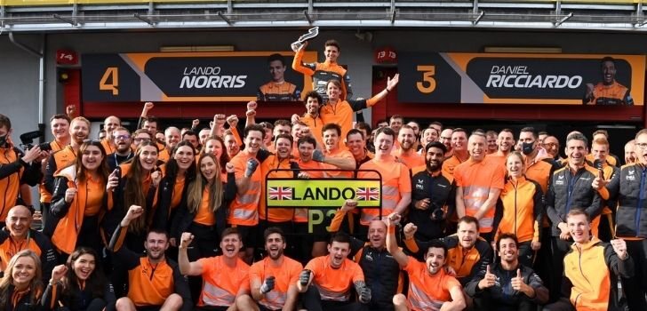 McLaren celebra el podio de Norris en Imola