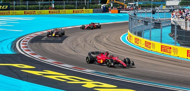 Los monoplazas de F1 en el GP de Miami