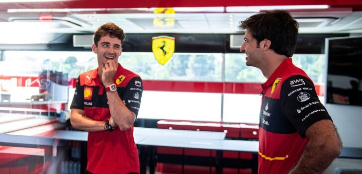 Leclerc y Sainz, en Montmeló