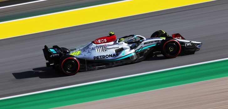 Hamilton, en el trazado de Montmeló