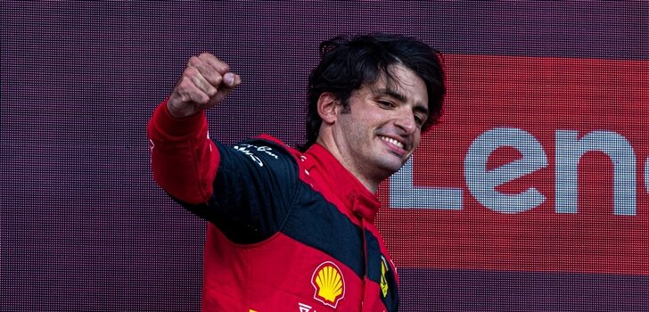 Sainz, en el podio de Silverstone