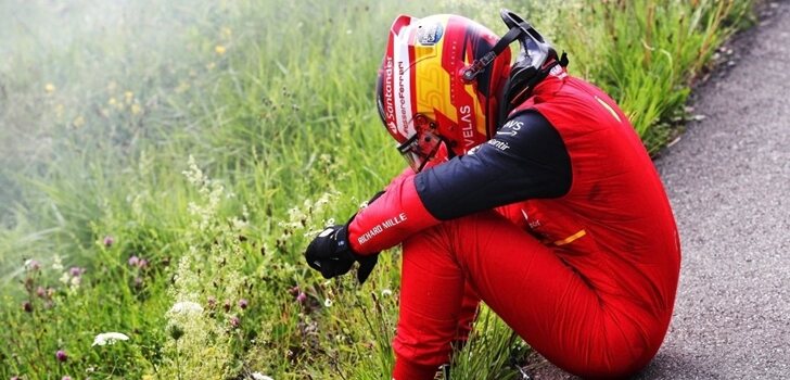 Sainz, devastado tras su abandono en Austria