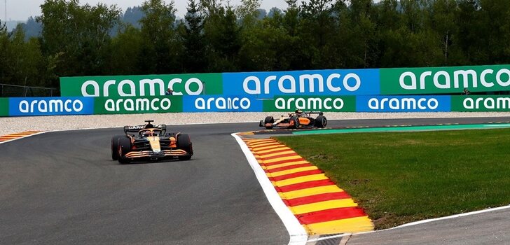 Ricciardo y Norris, en Spa