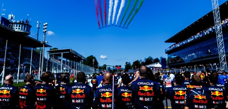 El equipo Red Bull, en Monza