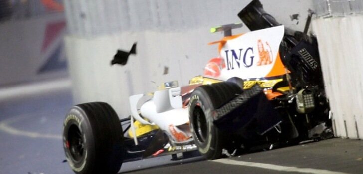 Nelson Piquet contra el muro. Singapur 2008