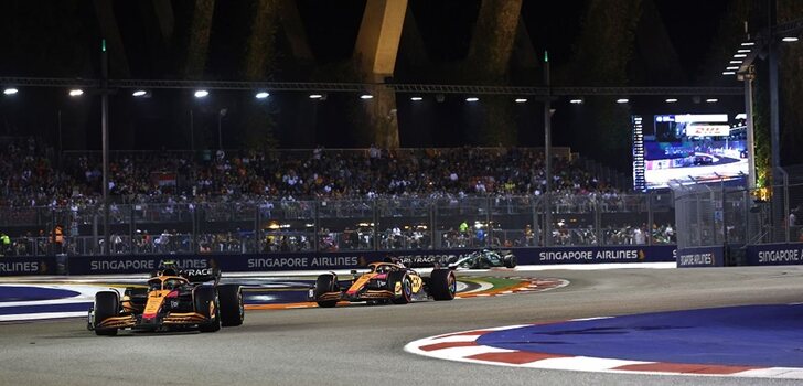 Norris y Ricciardo, en Singapur