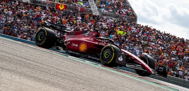 Leclerc, podio en Austin