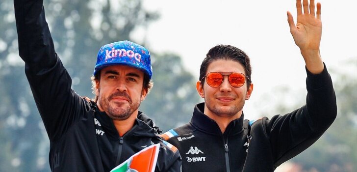 Alonso y Ocon, juntos en brasil