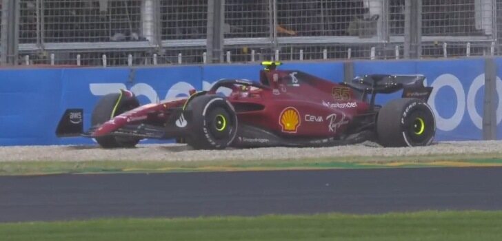 Carlos Sainz se queda clavado en el GP de Australia