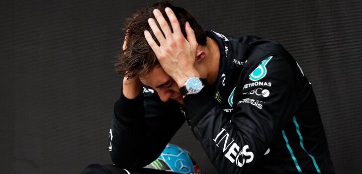 Russell llora en Brasil tras su primera victoria en la F1