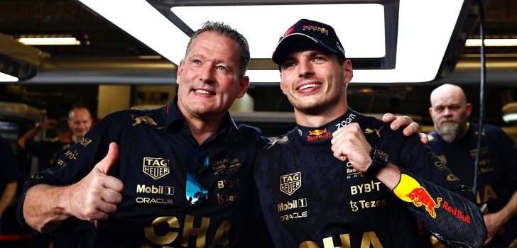 Max Verstappen, junto a su padre