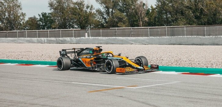 Palou en Barcelona probando el McLaren