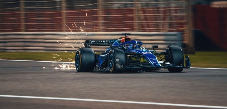 Albon, en los test de Baréin