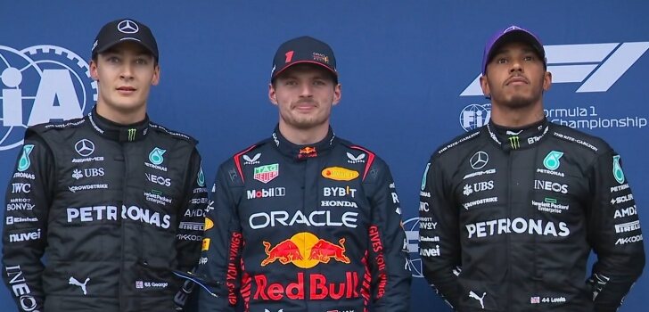 Verstappen, Russell y Hamilton, Top 3 en Melbourne