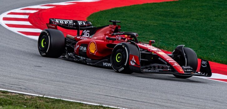 Leclerc, durante el GP de España 2023